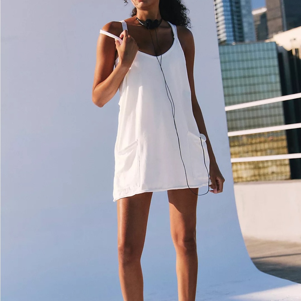 Free People hot shot mini dress. Size S. White. NWT.